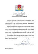 List Zastępcy Prezydenta Miasta Pana Tomasza Klima